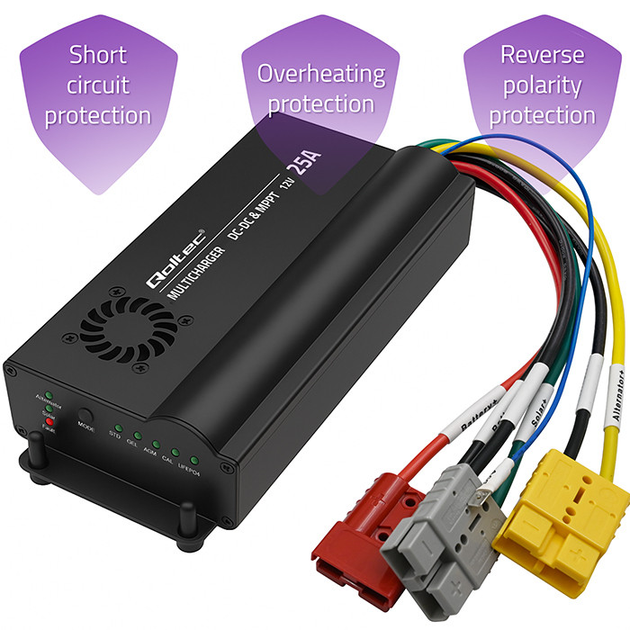 Automatyczna ładowarka Qoltec DC-DC 12V 25A MPPT (5901878519203) - obraz 7