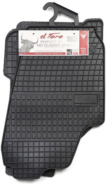 Dywaniki samochodowe Frogum Basic El Toro do Seat Ibiza III 2002–2008 / Seat Cordoba II 2002–2009 / Skoda Fabia I 1999–2007 / Volkswagen Polo IV 2001–2009 Czarne 4 szt (5906764032729) - obraz 1