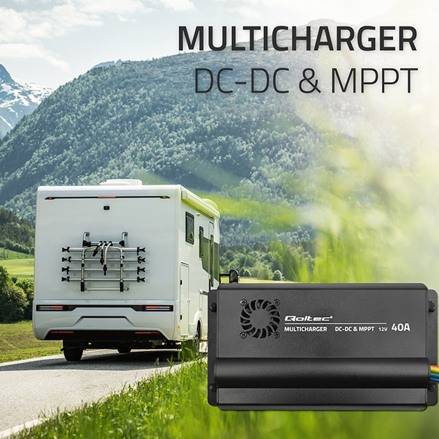 Автоматичний зарядний пристрій Qoltec DC-DC 12V 40A MPPT (5901878519210) - зображення 8