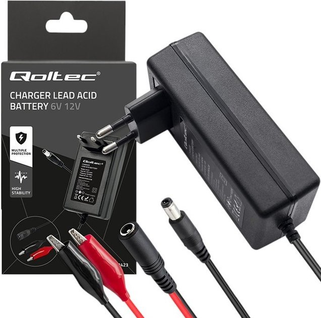 Automatyczna ładowarka Qoltec 6V/12V 1.5A do akumulatora AGM/GEL/STD (5901878524238) - obraz 9