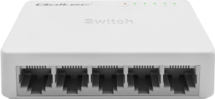 Комутатор Qoltec 5-Port Gigabit Desktop Switch (5901878522470) - зображення 3