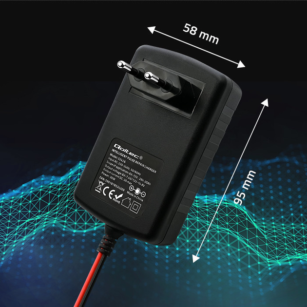 Automatyczna ładowarka Qoltec 6V/12V 2A do akumulatora AGM/GEL/STD (5901878524269) - obraz 13