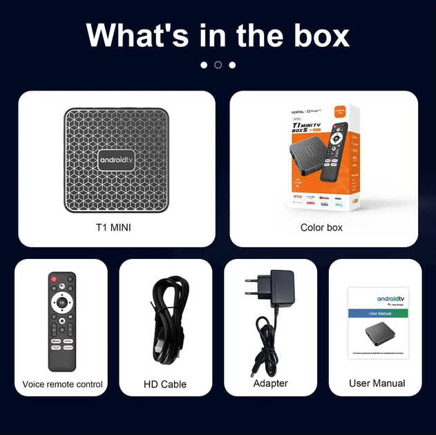 Смарт-приставка TV Box Mortal T1 2/16Гб Mini Android 14 с