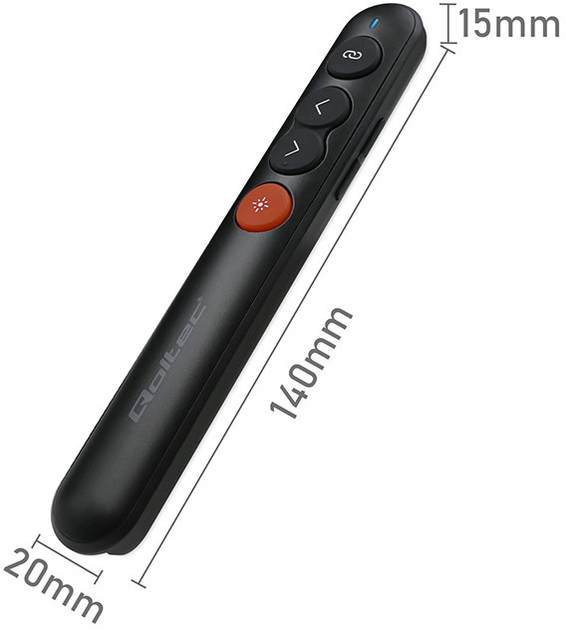 Prezenter Qoltec Laser Presenter Black (5901878506319) - obraz 2
