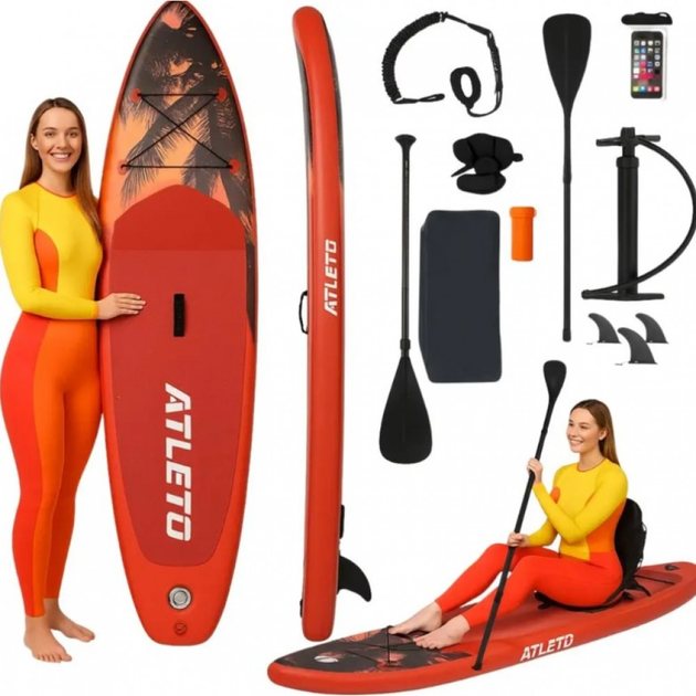 SUP-дошка надувна для плавання Atleto 350 см Miame + сидіння (42400970) - зображення 1
