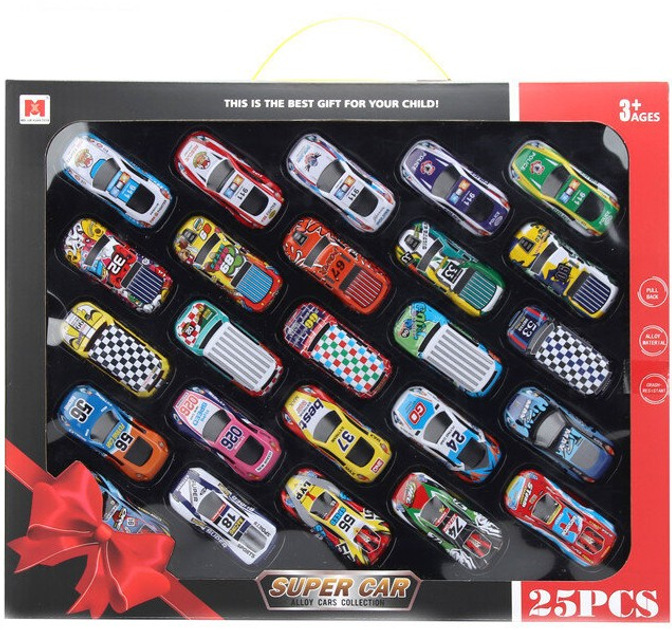Zestaw zabawek Lean Toys Resoraki autka z napędem (20488) 25 szt (5905991027751) - obraz 1