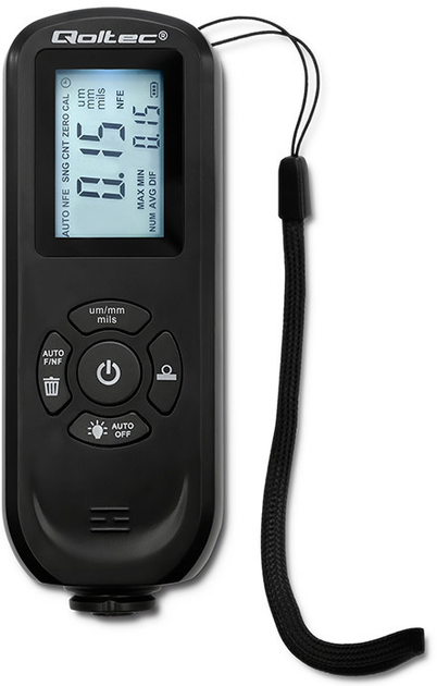 Miernik grubości lakieru Qoltec z wyświetlaczem LCD 0 - 2000 µm (5901878506463) - obraz 3