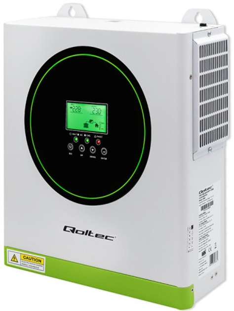 Hybrydowy inwerter Qoltec 3.5 kW 100A 24V MPPT Sinus Wi-Fi option (5901878538648) - obraz 2