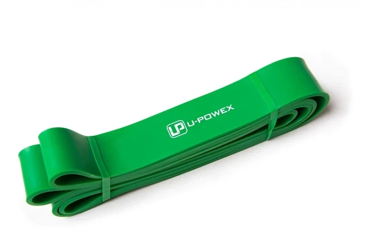 Резиновая петля для подтягивания U-powex Power band зеленая 44мм ширина 23-63кг нагрузка для фитнеса, тренировок (арт.2100) - изображение 3