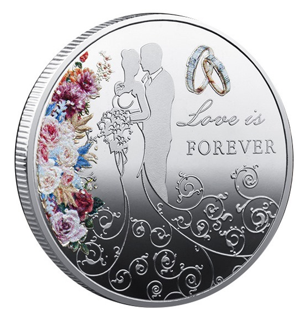 Монета для влюбленных Love Forever Slv в подарочном мешочке - изображение 6