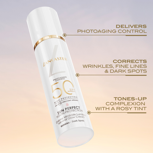 Сонцезахисний крем Lancaster Sun Perfect Mineral Glow Cream SPF 50 50 мл (3616306720602) - зображення 4