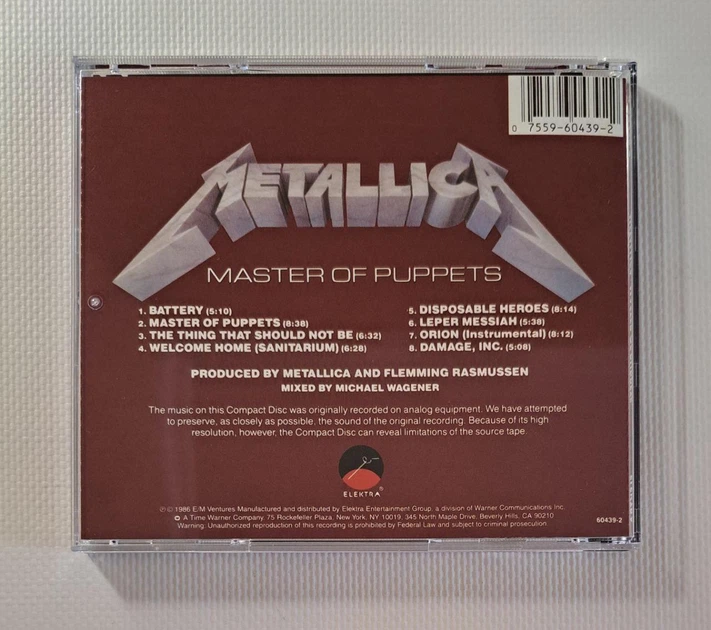 Metallica – Master Of Puppets (1986) Audio CD - изображение 3