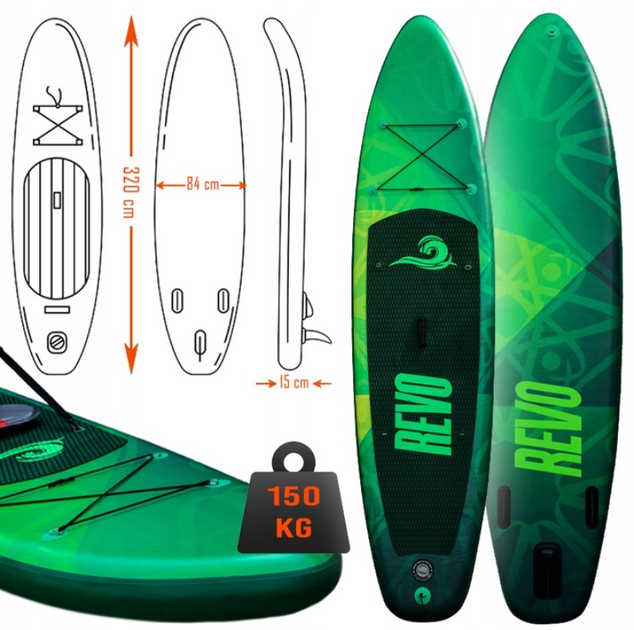 SUP дошка Revo MALIBU-1 320 см - Фото 2 SUP дошка Revo MALIBU-1 320 см - изображение 2