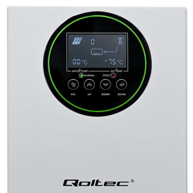 Інвертор Qoltec Solar Inverter for water heating 3kW/4kW ECO Solar Boost MPPT BYPASS LCD Wi-fi (5901878538679) - зображення 4