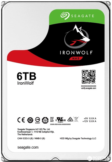 Жесткий диск Seagate IronWolf HDD 6TB 7200rpm 256MB ST6000VN0033 3.5 ...