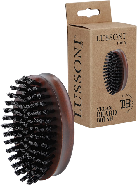 Щітка для бороди Lussoni Men з веганським ворсом овальна (5903018920443) - зображення 2