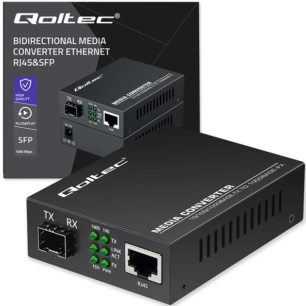 Медіаконвертер Qoltec 52295 (5901878522951) - зображення 12