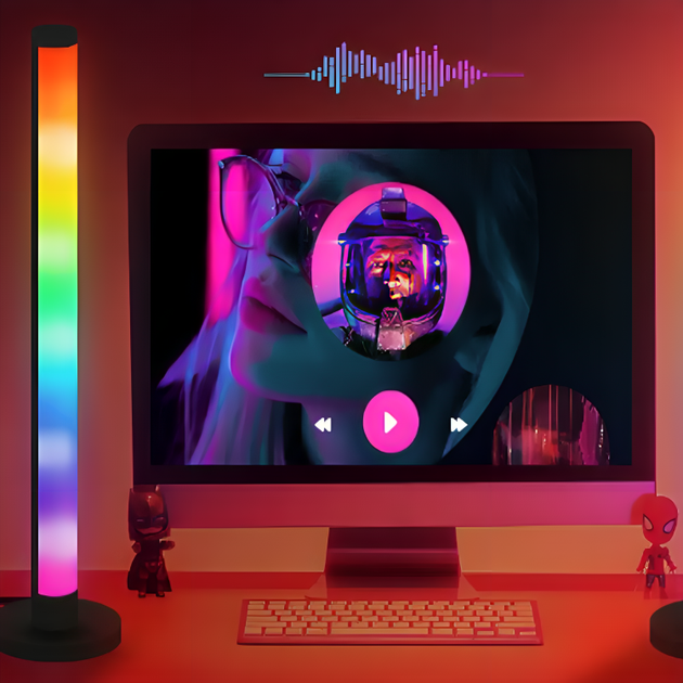 Світлодіодна лампа RGB світильник зі зміною кольору регулюванням яскравості пультом управління роботою від USB (480678-Prob) - зображення 2