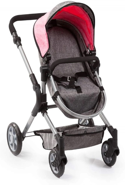 Wózek dla lalki Bayer Design City Neo 18125AA Szaro-różowy (4003336181258) - obraz 8