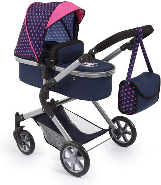 Wózek dla lalki Bayer Design City Neo 18154AA Granatowo-różowy (4003336181548) - obraz 3
