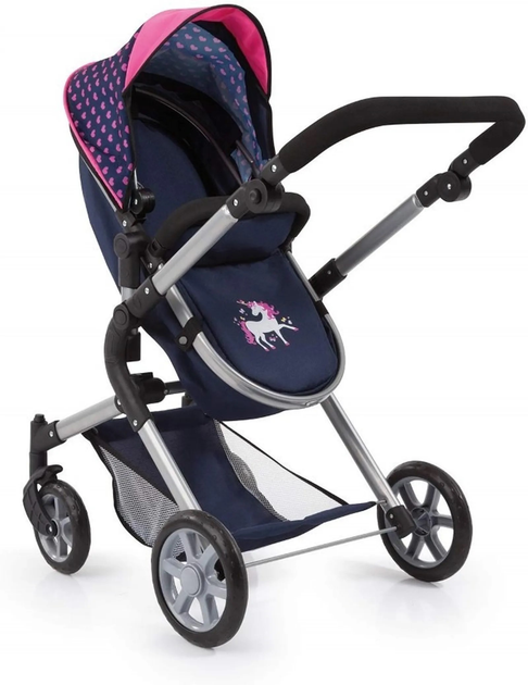 Wózek dla lalki Bayer Design City Neo 18154AA Granatowo-różowy (4003336181548) - obraz 4