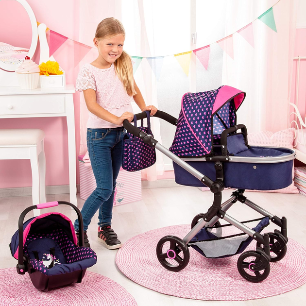 Коляска для ляльки Bayer Design Combi Neo Vario 18454AA Темно-синя (4003336184549) - зображення 7