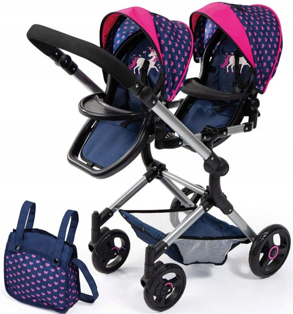 Wózek dla lalki Bayer Design Twin Neo Blizniaczy 26254AA Granatowy (4003336262544) - obraz 5