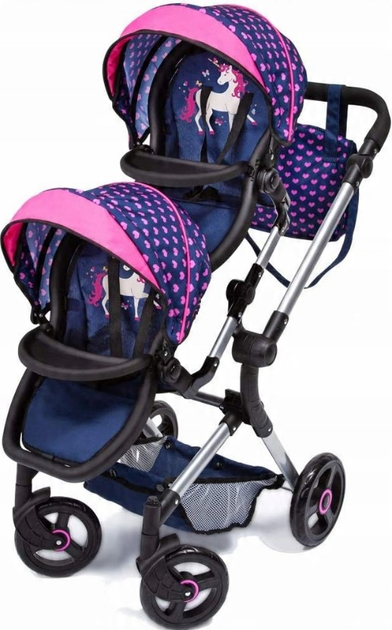 Wózek dla lalki Bayer Design Twin Neo Blizniaczy 26254AA Granatowy (4003336262544) - obraz 2