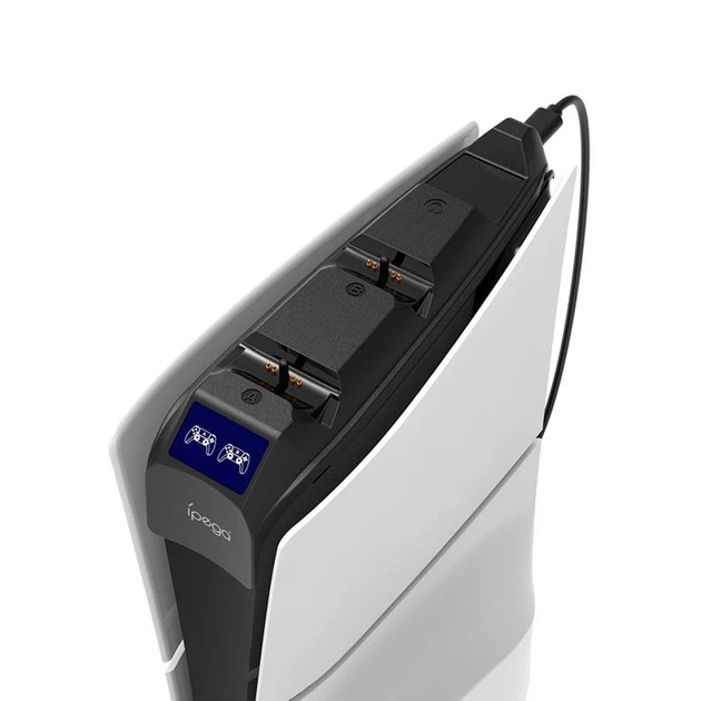 Док-станция подставка для консоли и геймпадов iPega G-P5S016 для PS5/PS5 Slim с подсветкой White - Фото 4 Док-станция подставка для консоли и геймпадов iPega G-P5S016 для PS5/PS5 Slim с подсветкой White - изображение 4