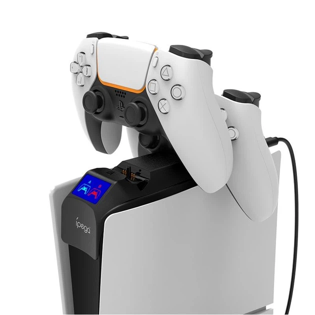 Док-станция подставка для консоли и геймпадов iPega G-P5S016 для PS5/PS5 Slim с подсветкой White - Фото 5 Док-станция подставка для консоли и геймпадов iPega G-P5S016 для PS5/PS5 Slim с подсветкой White - изображение 5