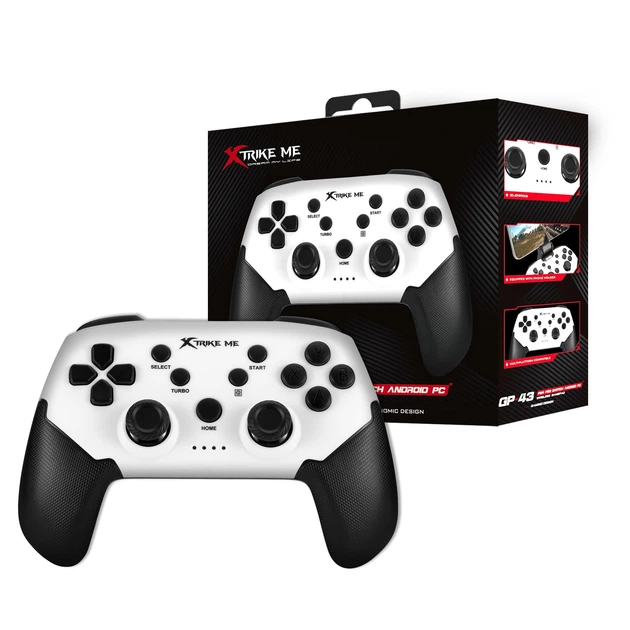 Бездротовий джойстик геймпад XTRIKE ME GP-43 Bluetooth Gamepad (Android/PS/Switch/PC) Type-C Black/White - изображение 5