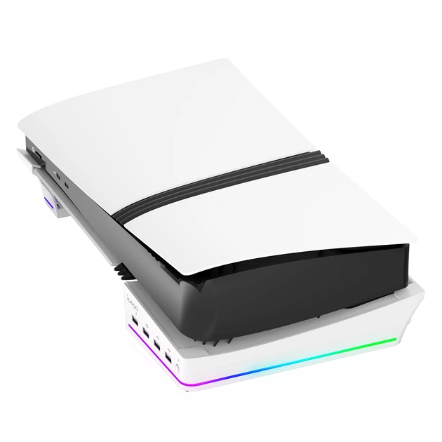 Док-станция iPega PG-P5S021 подставка для консоли PS5 Slim Disc/Digital RGB подсветка White - изображение 6