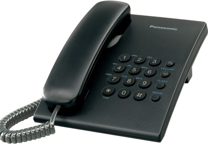 Telefon stacjonarny Panasonic KX-TS500 FXB Black - obraz 1