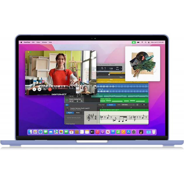 Чехол-накладка Fruct AirM2/M3 для MacBook Air 13.6 M2 2022 / M3 2024 / M4 2025 Матовый Lilac - изображение 3