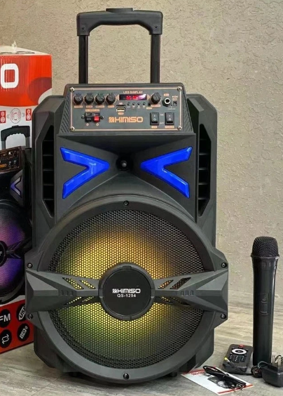 Колонка-чемодан KIMISO QS-1294 12 дюймов 3000 Вт PMPO 5.2 кг - изображение 2
