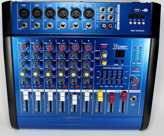 Аудио микшер Mixer BT 6300D 7ch 7-канальный вход 230В 50Гц - Фото 2 Аудио микшер Mixer BT 6300D 7ch 7-канальный вход 230В 50Гц - изображение 2