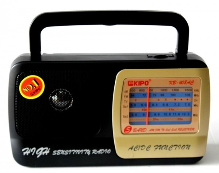 Мини радиоприемник FM/TV/AM/SW1-2 Kipo KB-408AC черный (201) - Фото 1 Мини радиоприемник FM/TV/AM/SW1-2 Kipo KB-408AC черный (201) - изображение 1