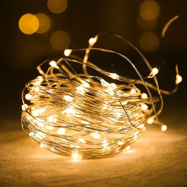 Гирлянда светодиодная X-mas 3м с теплым желтым светом на батарейках (7735) - Фото 5 Гирлянда светодиодная X-mas 3м с теплым желтым светом на батарейках (7735) - изображение 5
