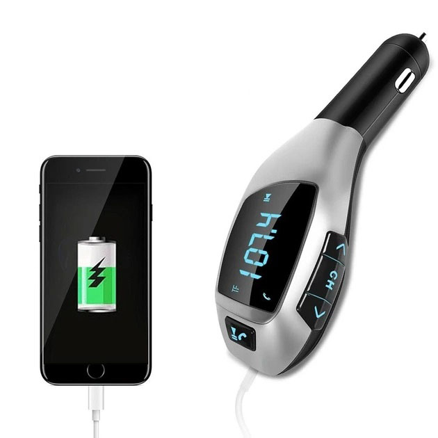 Автомобильный bluetooth fm модулятор A+ X5 ВТ для автомагнитолы mp3/фм трансмиттер с дисплеем (3033) - изображение 5