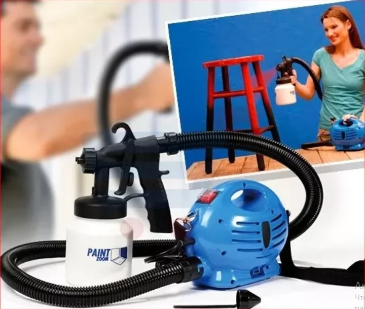 Краскораспылитель Атма Paint Zoom электрический пульверизатор для краски синий (2407) - изображение 3