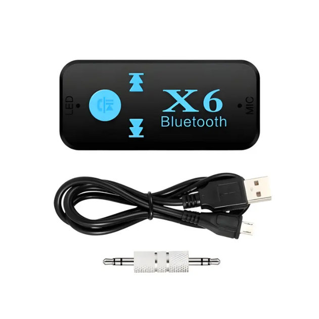 Блютуз адаптер в машину A+ Wireless Receiver X-6 Bluetooth AUX ресивер в авто hands free для автомобиля (5269) - изображение 6