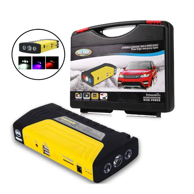 Пусковое автомобильное устройство для аккумулятора Power JUMP STARTER Bank 50800 mAh универсальное бустер (6870) - изображение 2