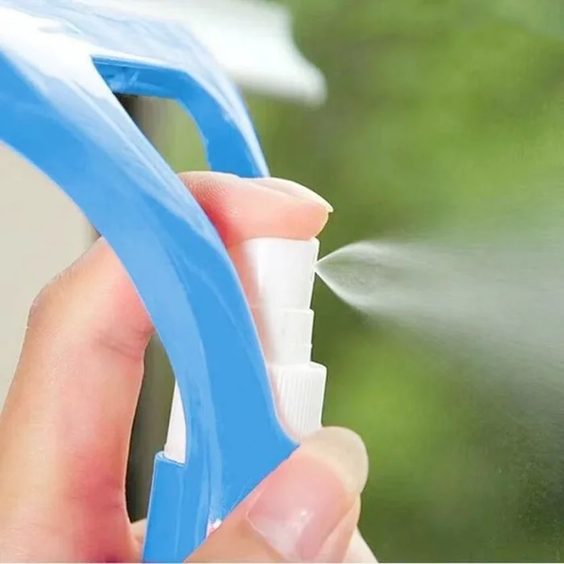 Щетка-швабра для мытья окон Economix Cleaning с пульверизатором бело-голубая (6509) - изображение 3