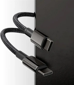 Кабель Baseus Tungsten Gold Type-C to Type-C 100W 2 м Black (CATWJ-A01) - изображение 3