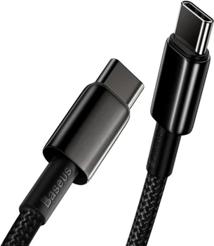 Кабель Baseus Tungsten Gold Type-C to Type-C 100W 2 м Black (CATWJ-A01) - изображение 6