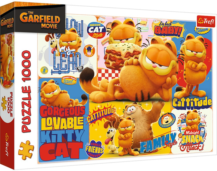 Puzzle Trefl Przygody Garfielda 1000 elementów 10935 (5900511109351) - obraz 2