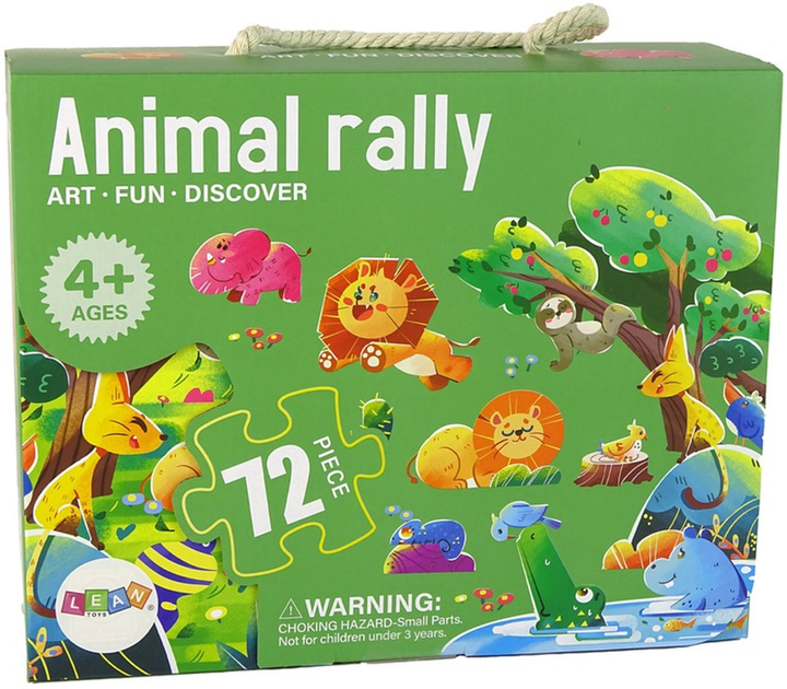 Puzzle Lean Toys Dzikie zwierzęta 72 elementy 14186 (5905679070512) - obraz 1