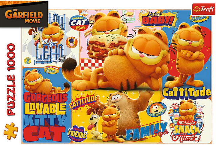 Puzzle Trefl Przygody Garfielda 1000 elementów 10935 (5900511109351) - obraz 3