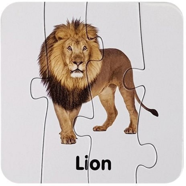 Puzzle edukacyjne Lean Toys Dzikie zwierzęta 10 połączeń 7811 (wersja angielska) (5903802454024) - obraz 12