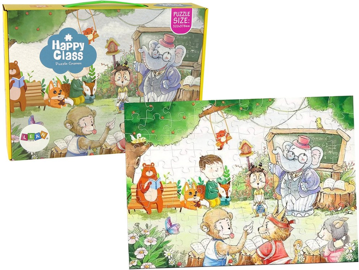 Пазл Lean Toys Школа тварин 100 елементів 14160 (5905679070420) - зображення 2